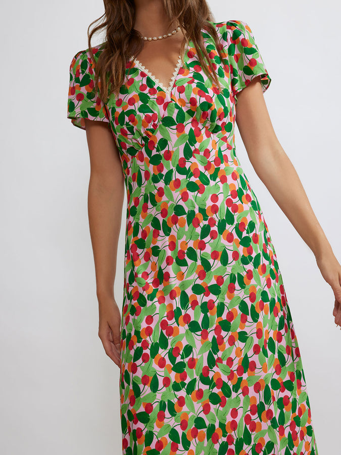 Effie Multi Cherry Dress by KITRI Studio