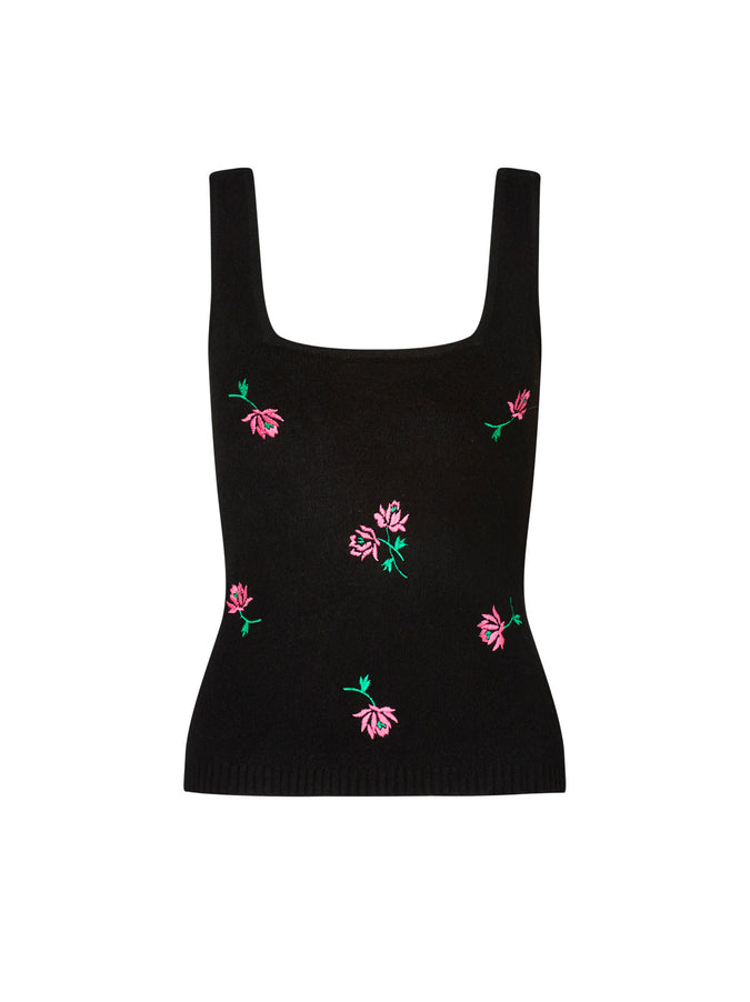Elisa Rose Embroidered Knit Cami