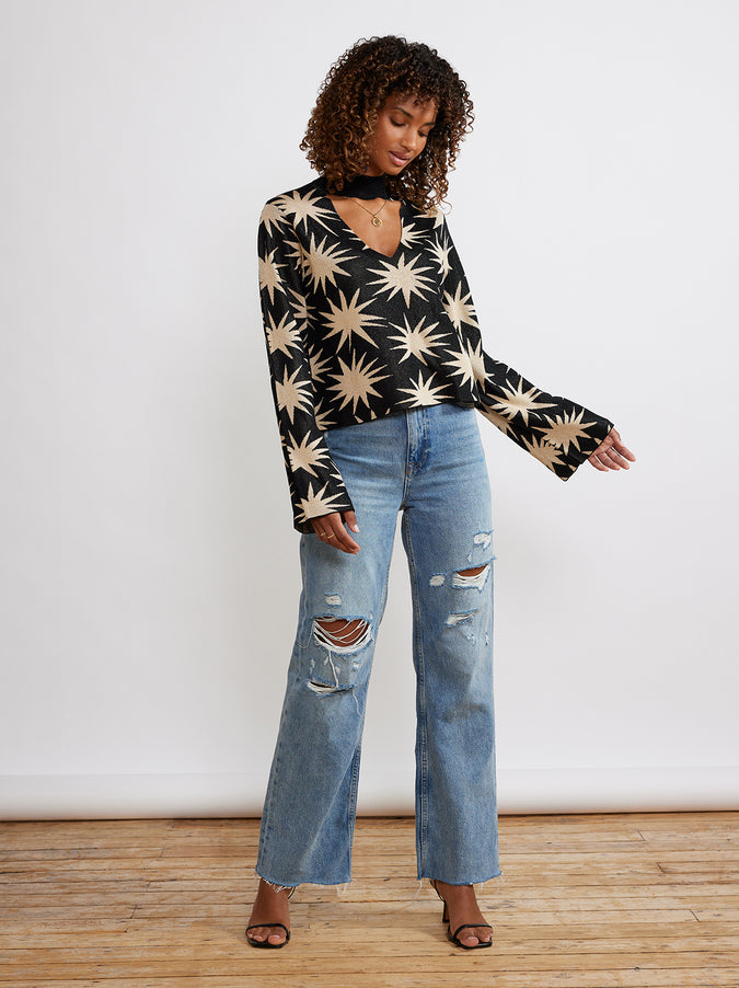 Eloise Star Lurex Knit Top by KITRI Studio