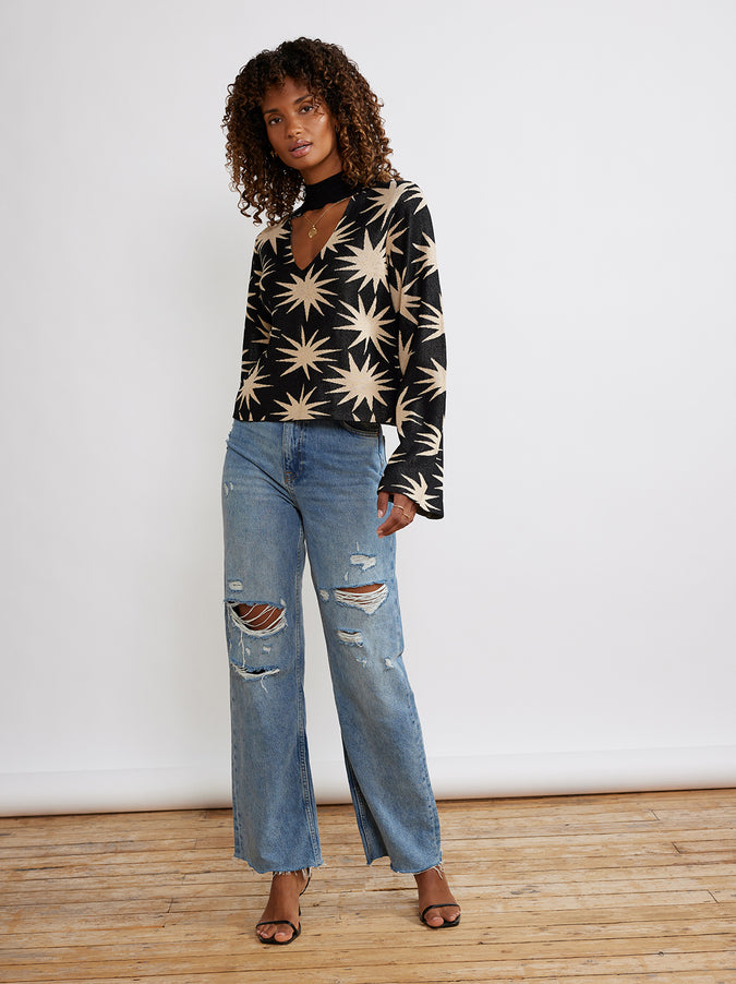 Eloise Star Lurex Knit Top by KITRI Studio