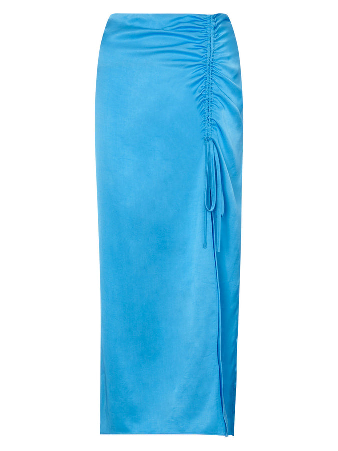 Emmeline Blue Satin Skirt by KITRI Studio