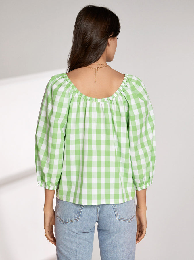 Esther Green Gingham Top by KITRI Studio