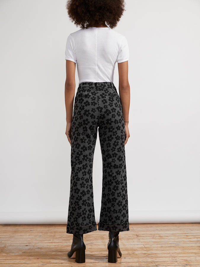 Faith Grey Floral Printed Trousers by KITRI Studio