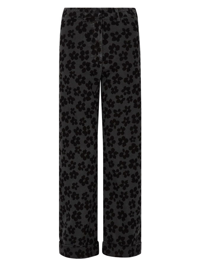 Faith Grey Floral Printed Trousers by KITRI Studio