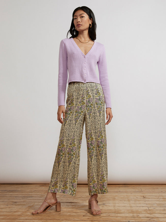 Florence Lilac Cotton Cardigan