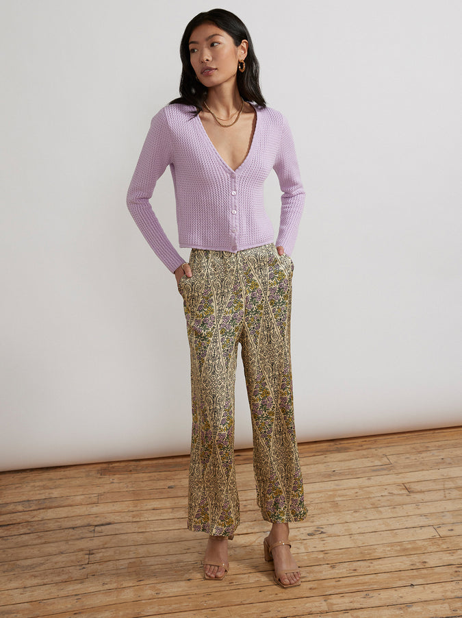 Florence Lilac Cotton Cardigan