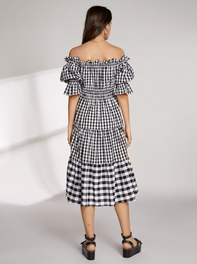Fonteyn Black Gingham Dress by KITRI Studio