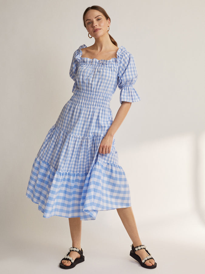 Fonteyn Blue Gingham Dress by KITRI Studio
