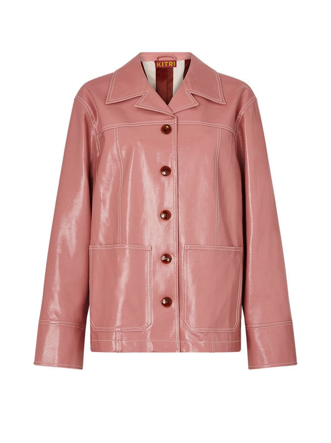 Frankie Pink Vinyl Jacket by KITRI Studio