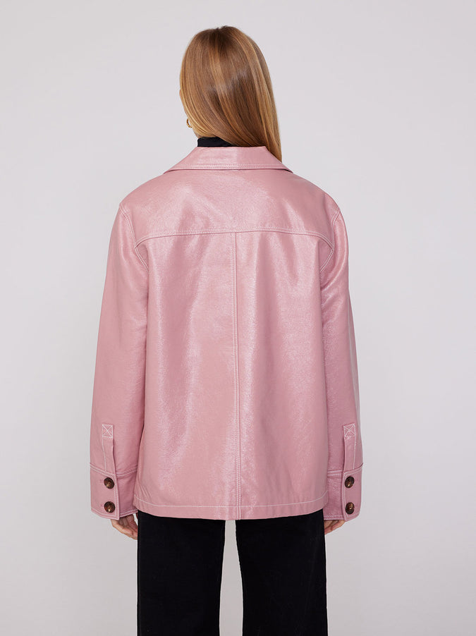 Frankie Pink Vinyl Jacket by KITRI Studio