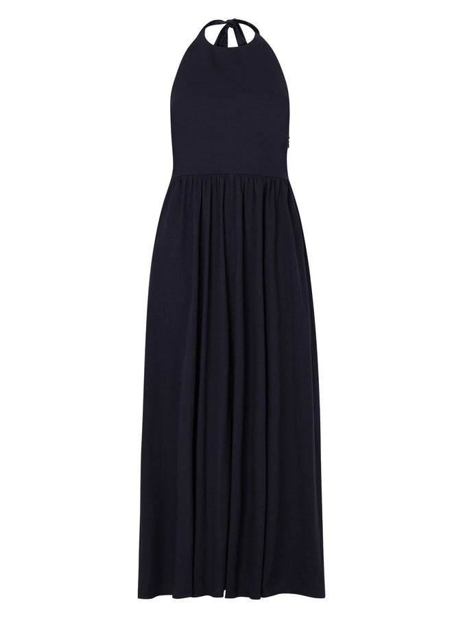 Freya Navy Cotton Halterneck Dress by KITRI Studio