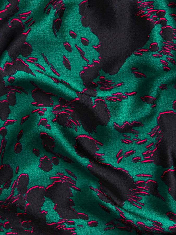 Suzanne Green Cow Print Midi Dress