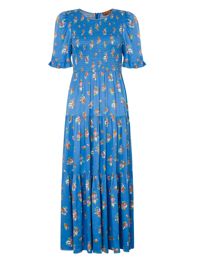 Gracie Blue Daisy Midi Dress