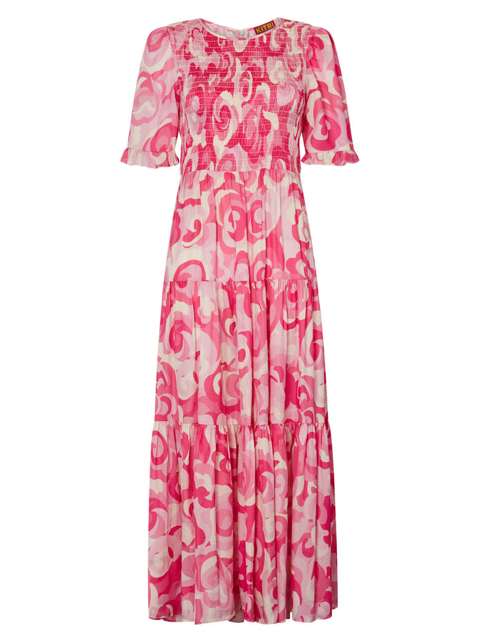 Gracie Pink Floral Swirl Dress