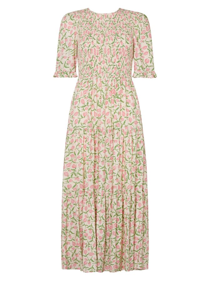 Gracie Tulip Print Shirred Dress