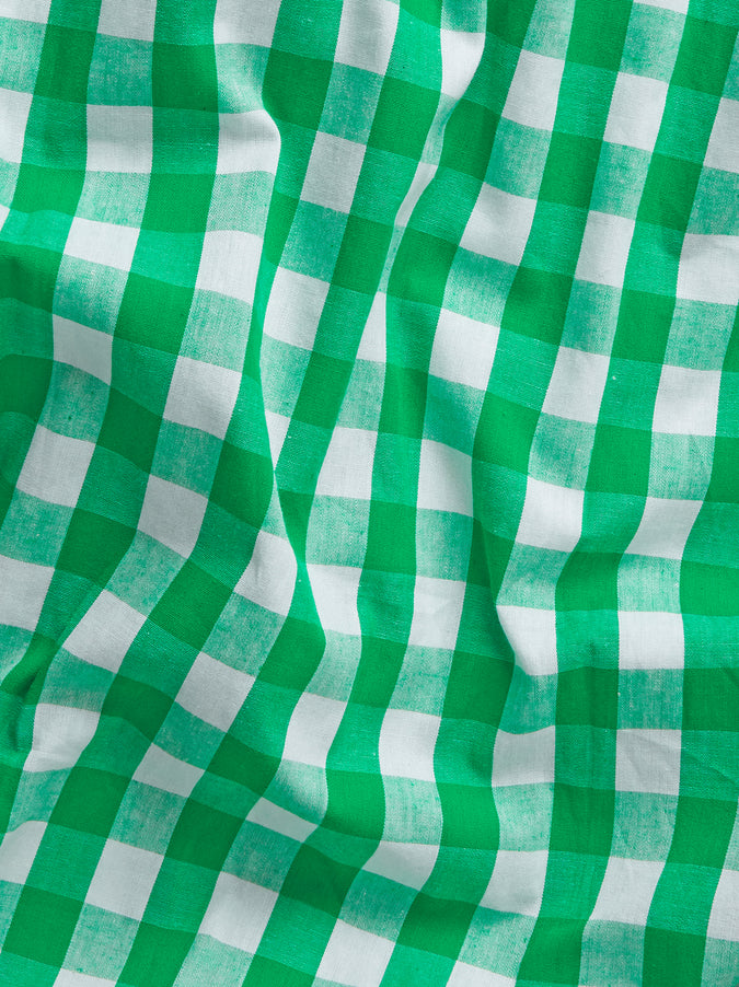 Margot Green Check Midi Dress