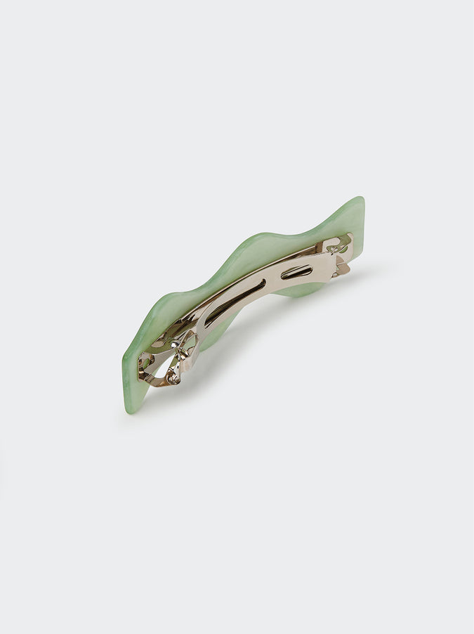 Mint Wavy Hair Clip
