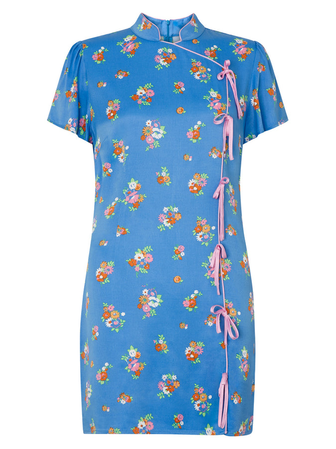 Harlow Blue Daisy Mini Dress