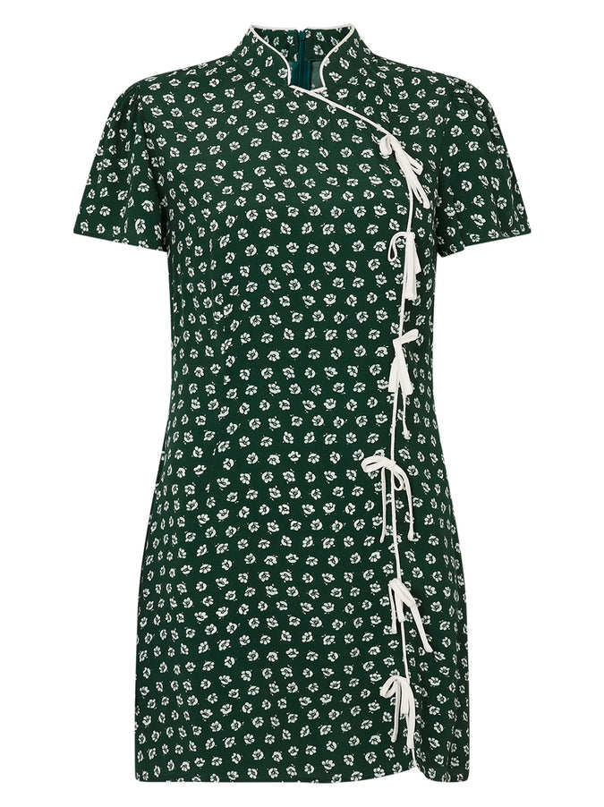 Harlow Green Ditsy Floral Mini Dress