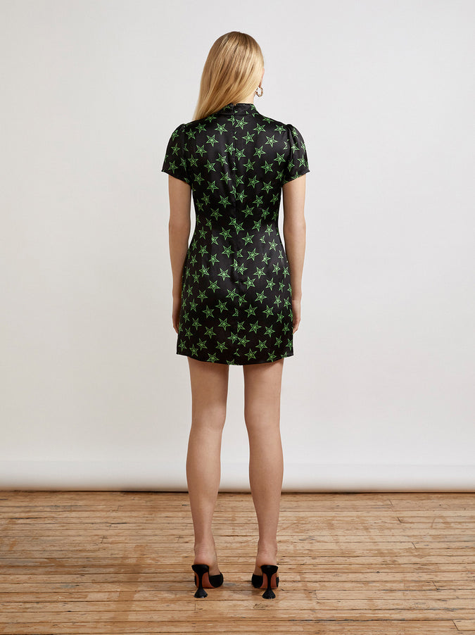 Harlow Retro Star Print Mini Dress by KITRI Studio