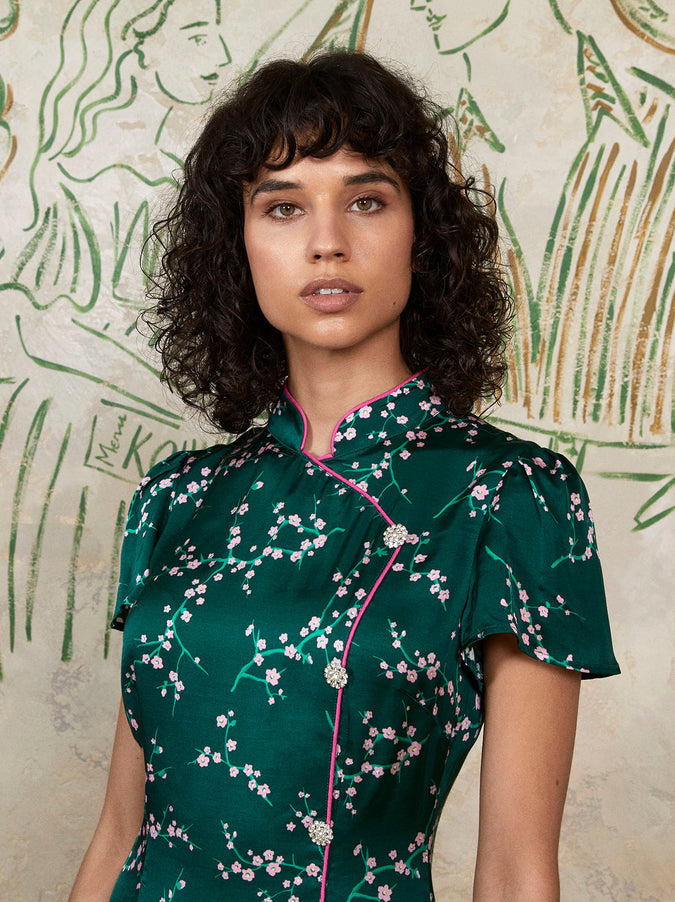 Harlow Cherry Blossom Mini Dress by KITRI Studio