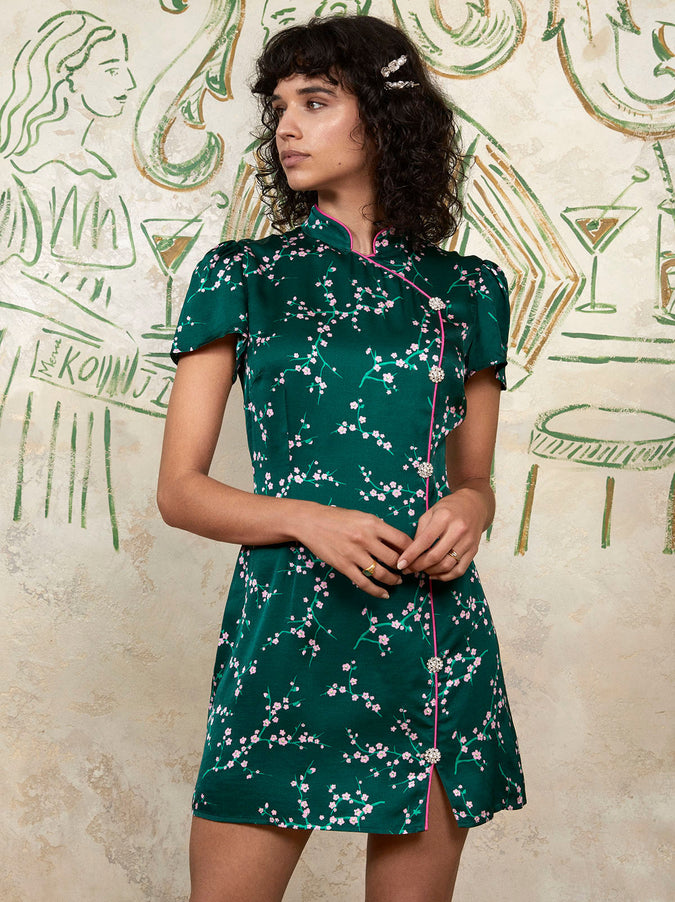 Harlow Cherry Blossom Mini Dress by KITRI Studio