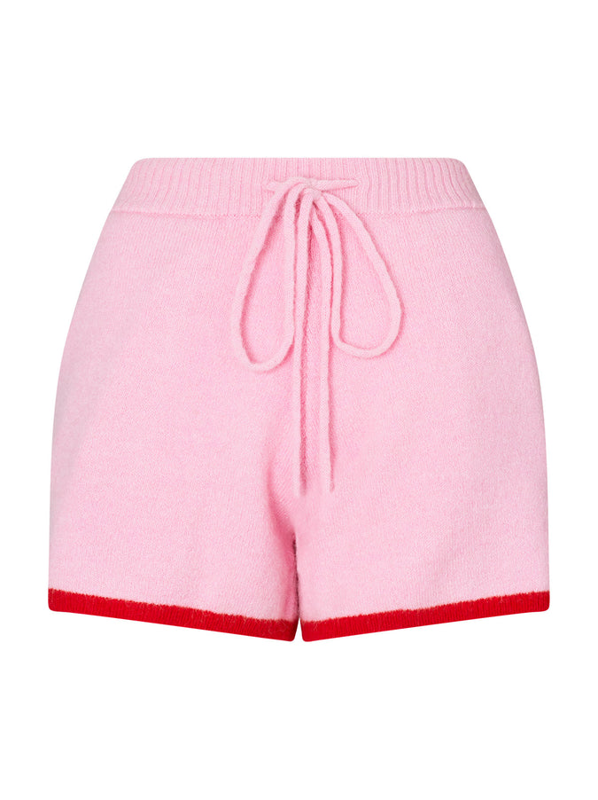 Harriet Pink Alpaca Blend Shorts