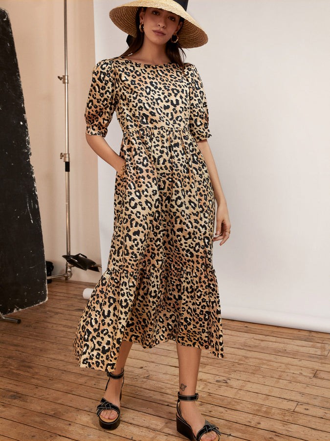 Hazel Animal Print Dress by KITRI Studio