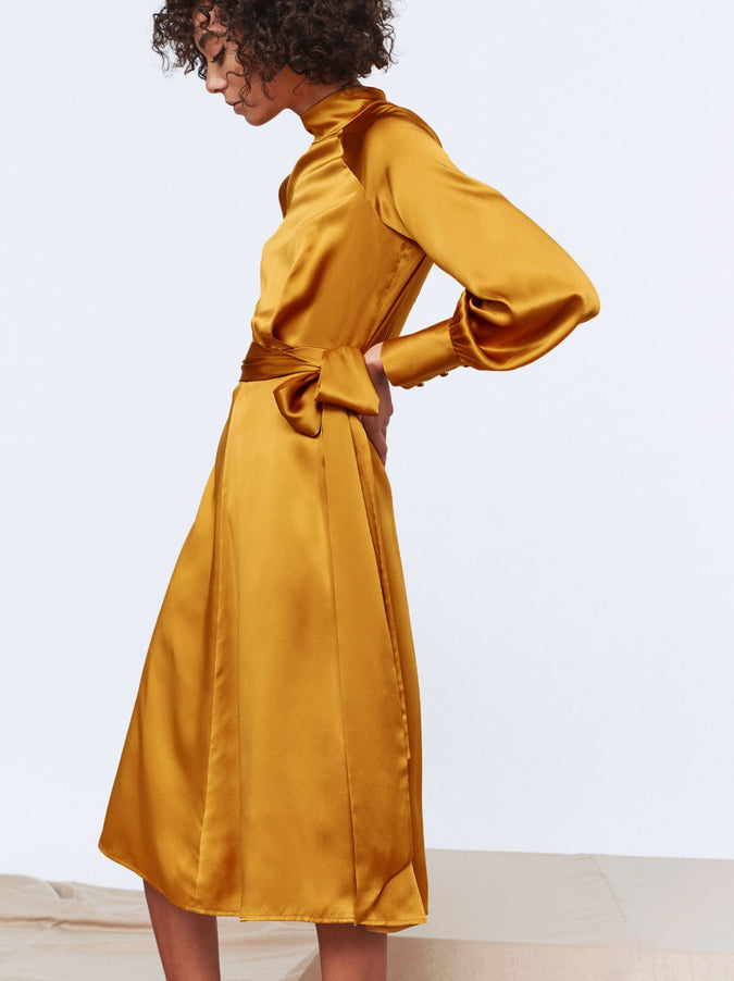 Isadora Silk Midi Evening Dress by KITRI Studio
