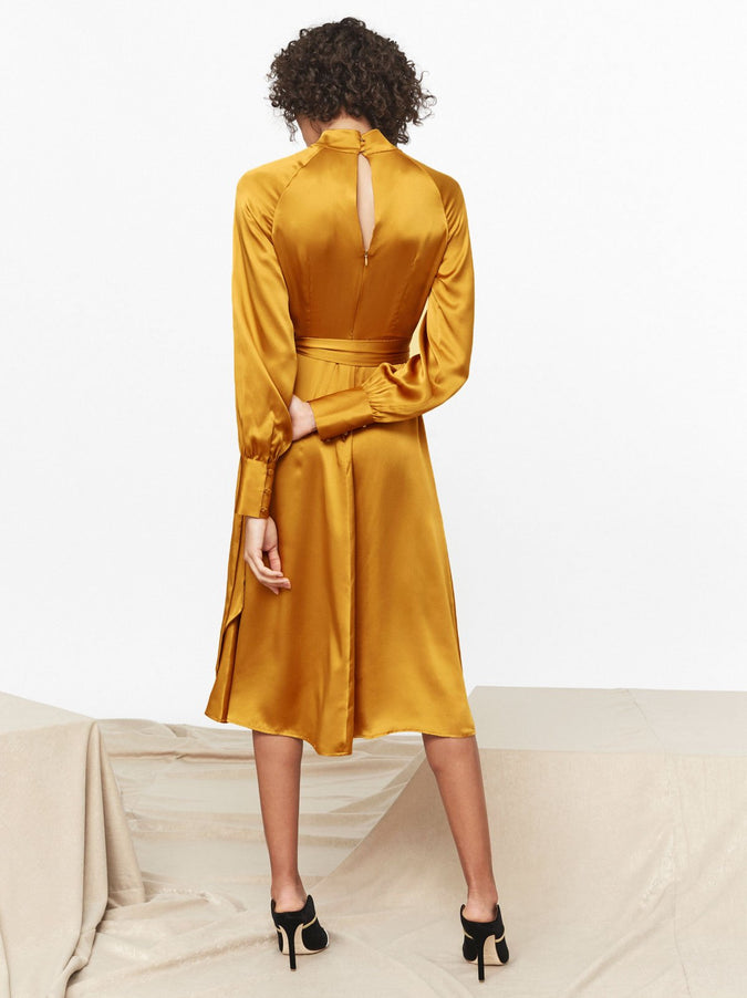 Isadora Silk Midi Evening Dress by KITRI Studio