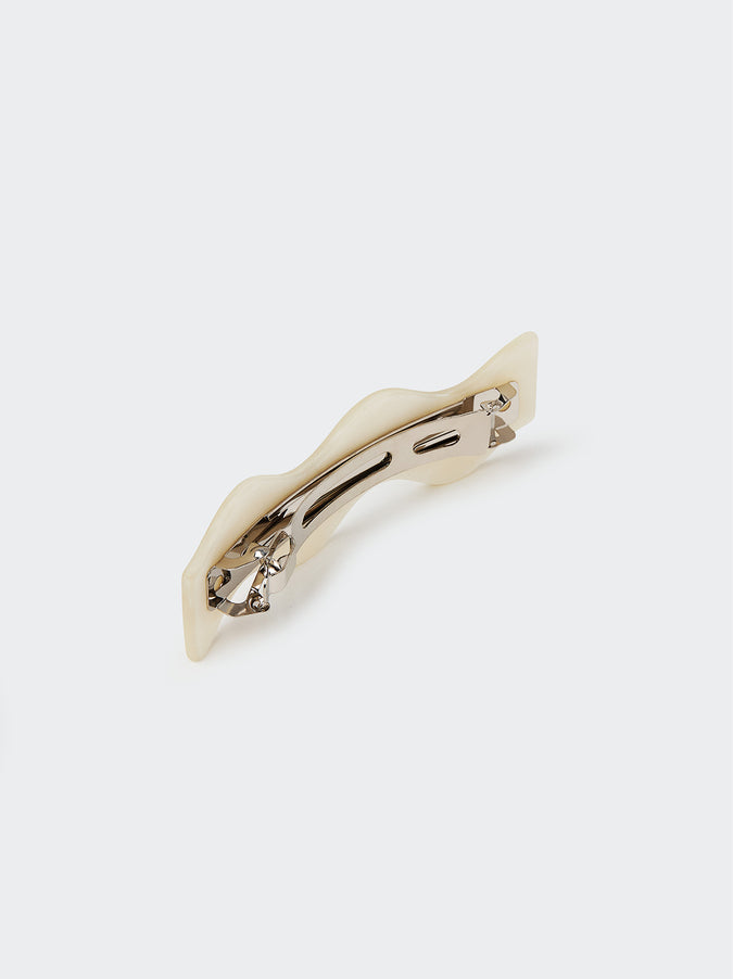 Ivory Wavy Hair Clip