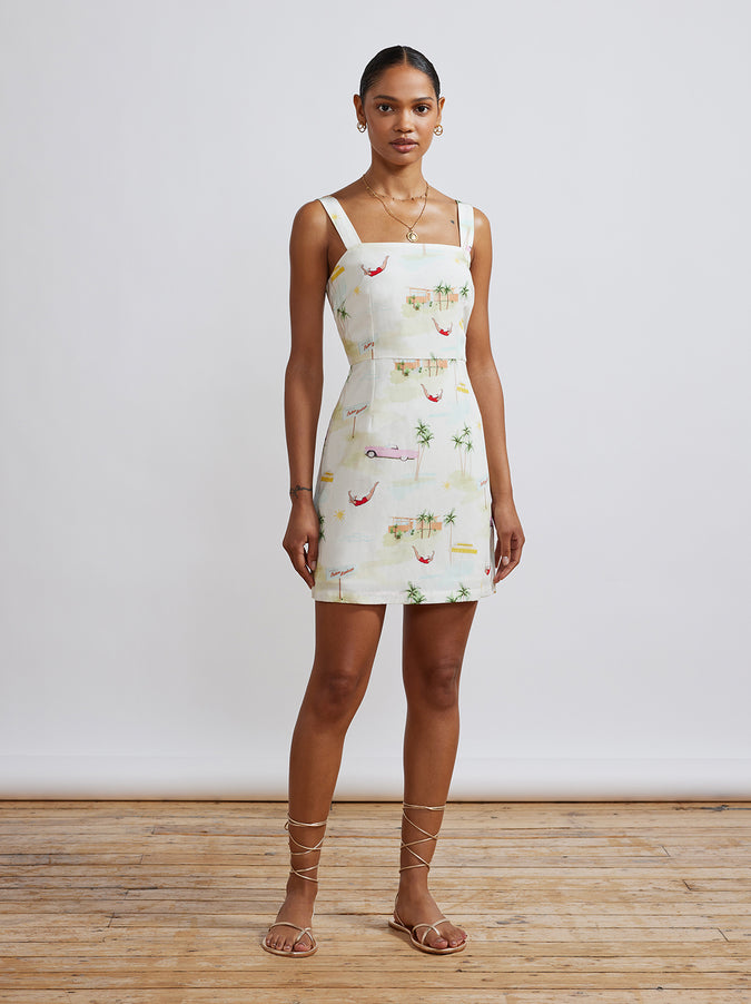 Ivy Palm Springs Print Mini Dress