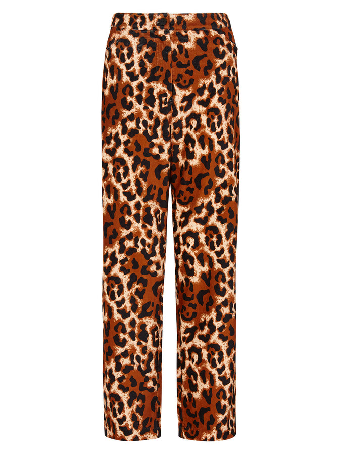 Janice Animal Print Cotton Velvet Trousers by KITRI Studio
