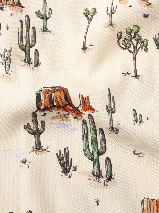 Magri Joshua Tree Print Frill Top