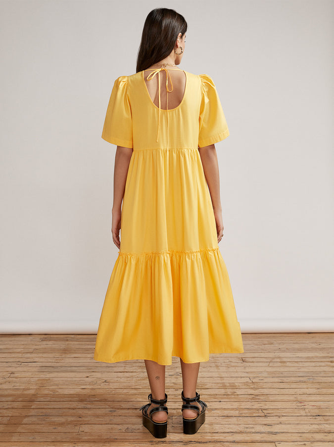 Juicy Yellow Cotton Dress by KITRI Studio