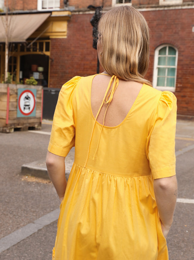 Juicy Yellow Cotton Dress by KITRI Studio