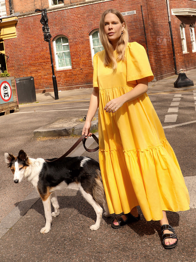 Juicy Yellow Cotton Dress by KITRI Studio