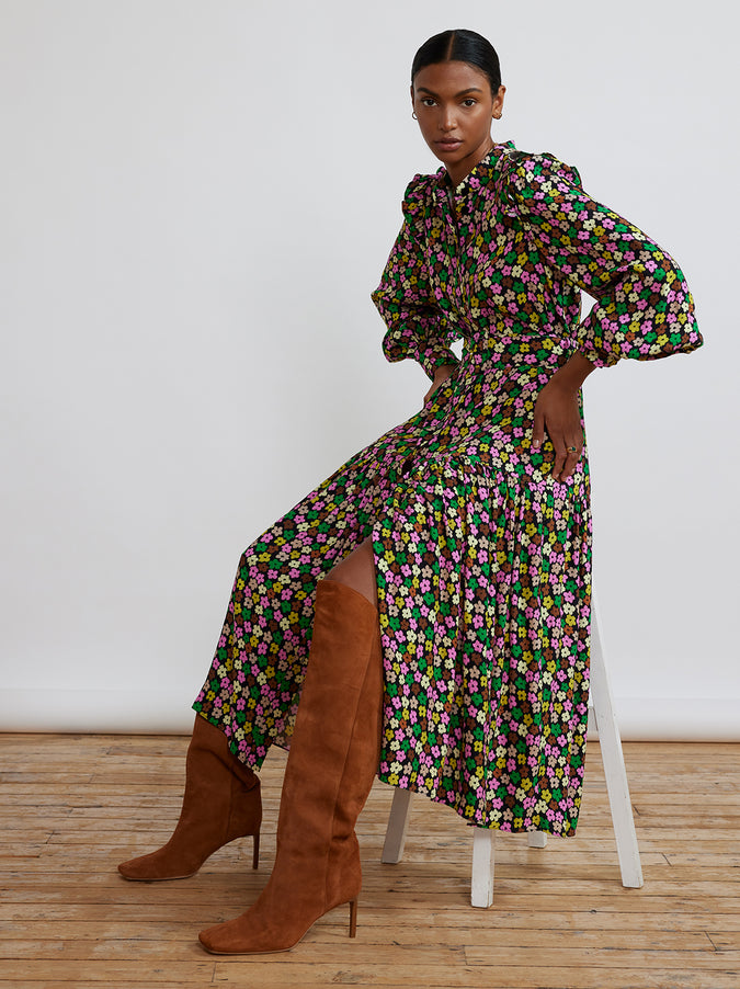 Julianne Multi Floral Shirt Dress by KITRI Studio