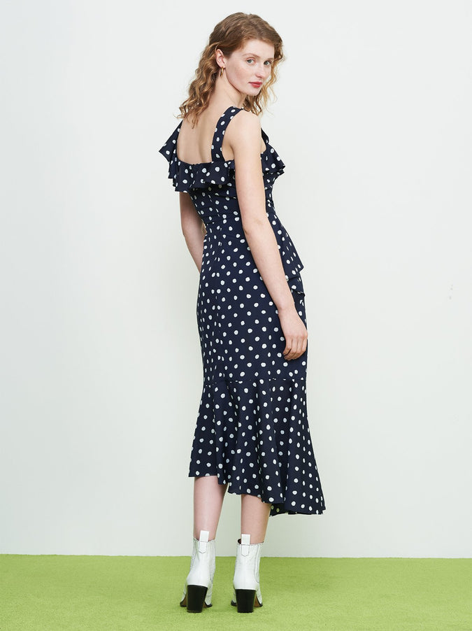 Ailen Polka Dot Frill Dress