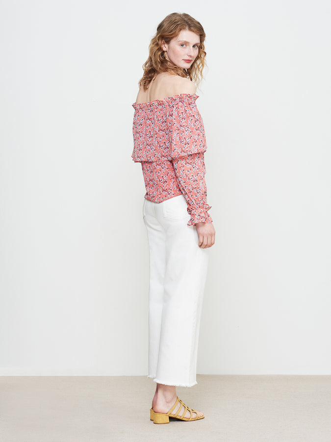 Callie Chiffon Bardot Top