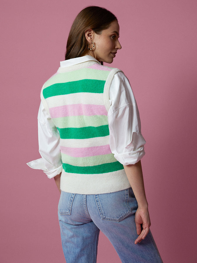Dominique Striped Vest by KITRI Studio