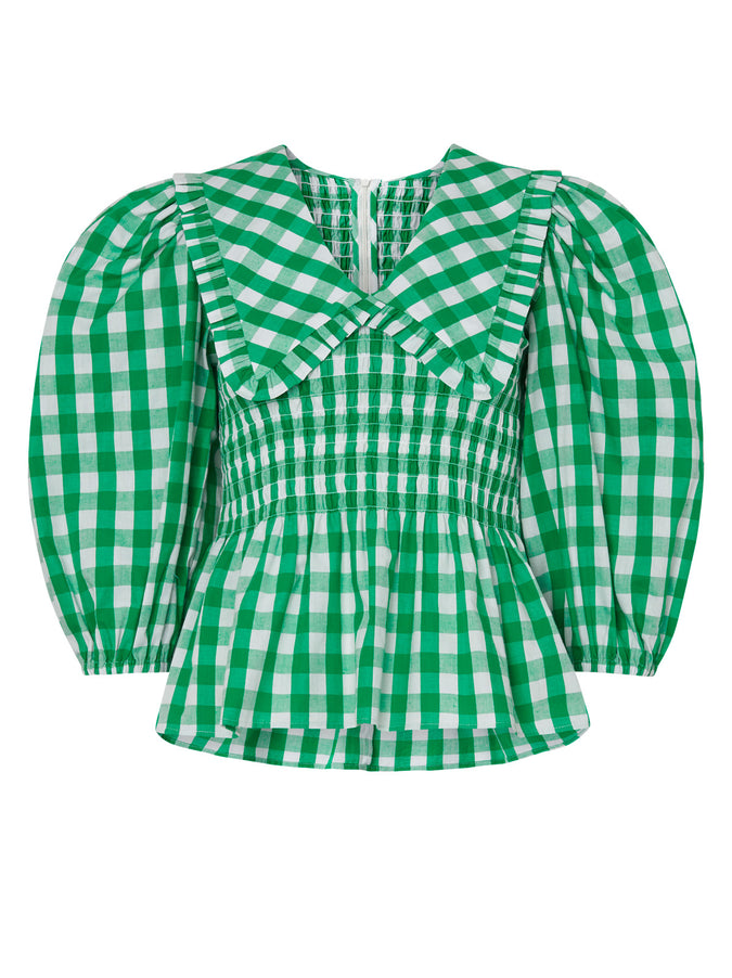 Eleanor Green Gingham Top by KITRI Studio
