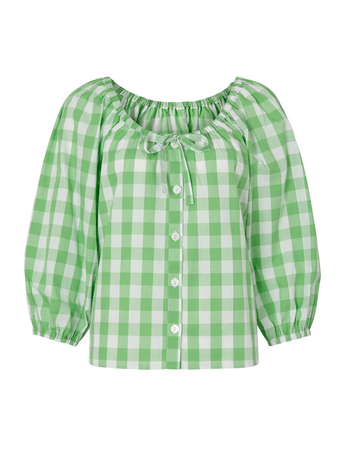 Esther Green Gingham Top by KITRI Studio