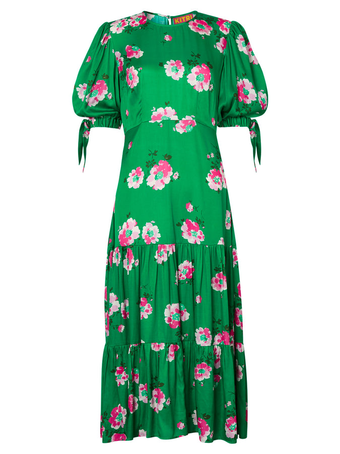 Heather Green Floral Dress by KITRI Studio