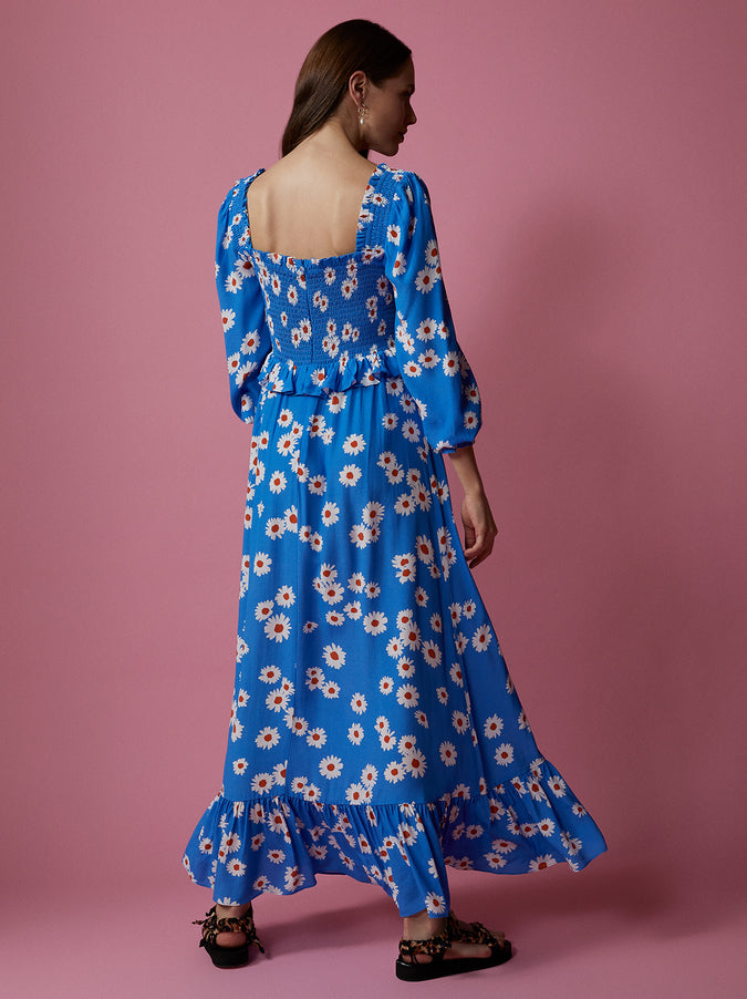 Lauren Blue Daisy Smocked Dress by KITRI Studio