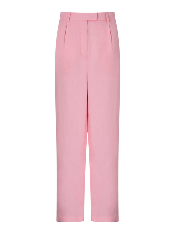 Lupeta Pink Linen Trousers by KITRI Studio