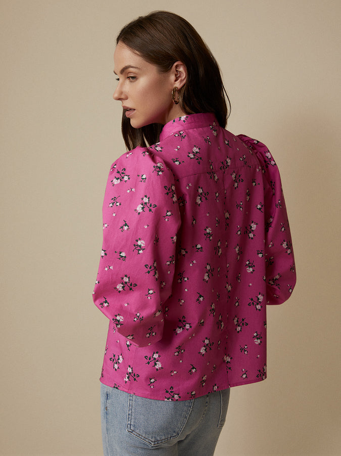 Mabel Pink Floral Cotton Top by KITRI Studio