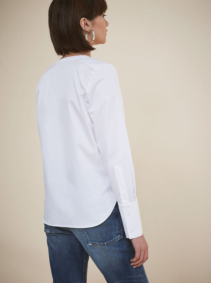 Margot White Tuxedo Shirt