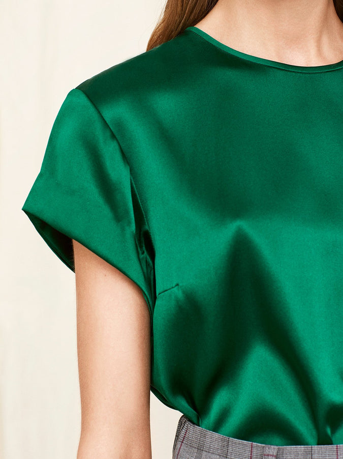 Olivia Green Silk T-shirt