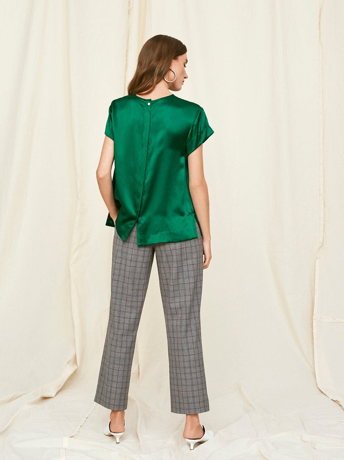 Olivia Green Silk T-shirt